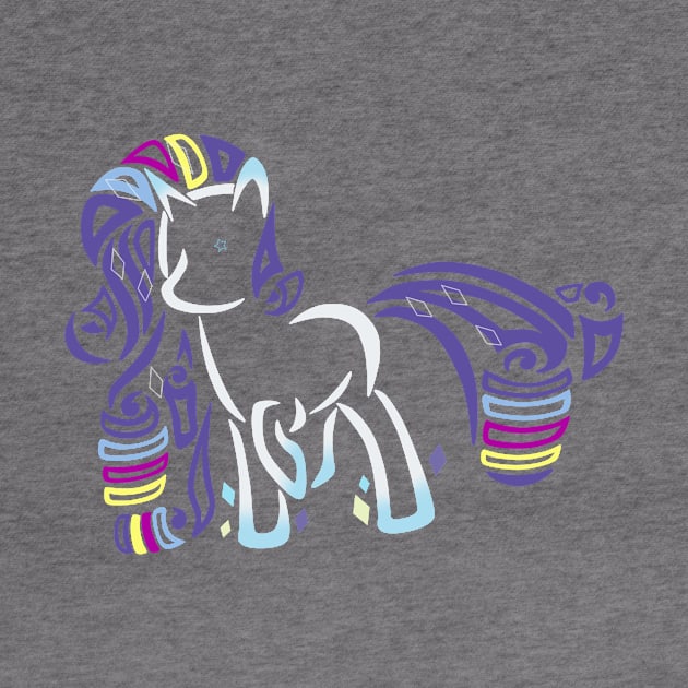 Tribal Pony - Rainbow Power Rarity by Alaina Williams